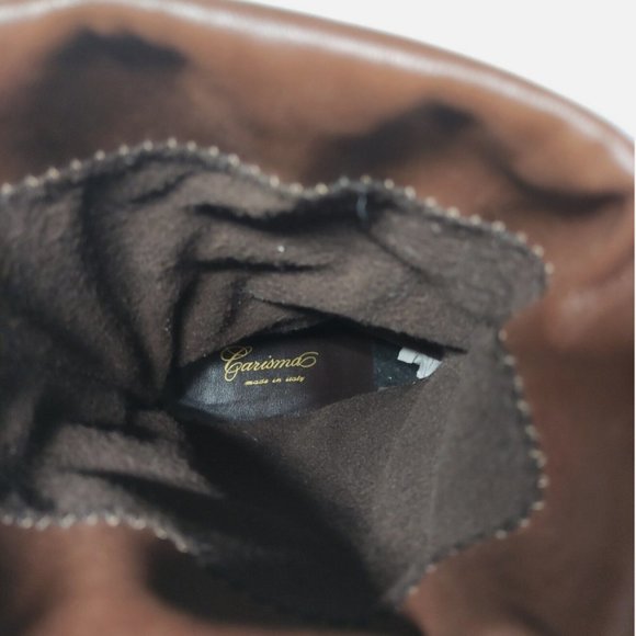 Carisma Leather Pull-On Boots Change Calf to Ankle Brown 7 1/2 Made in Italy - Picture 10 of 12